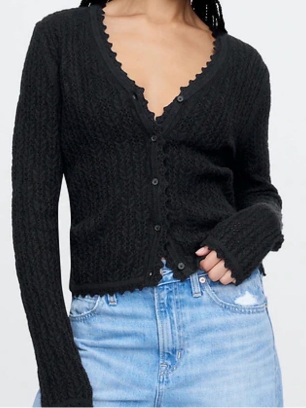 Gap Cash Soft Pointelle Cardigan